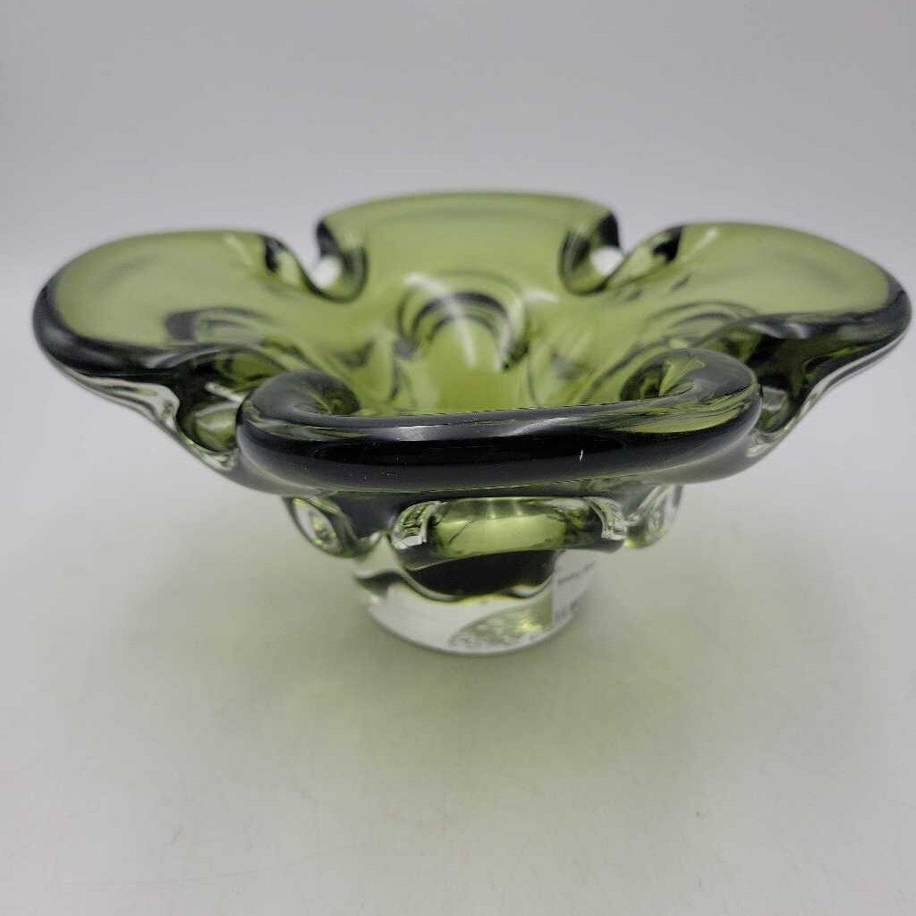 Smoky Green Art glass Chalet style #294