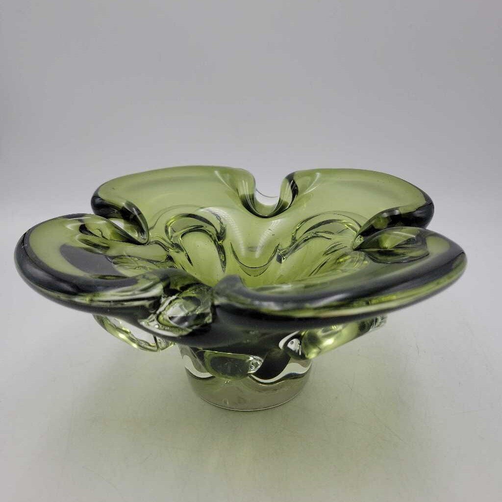 Smoky Green Art glass Chalet style #294