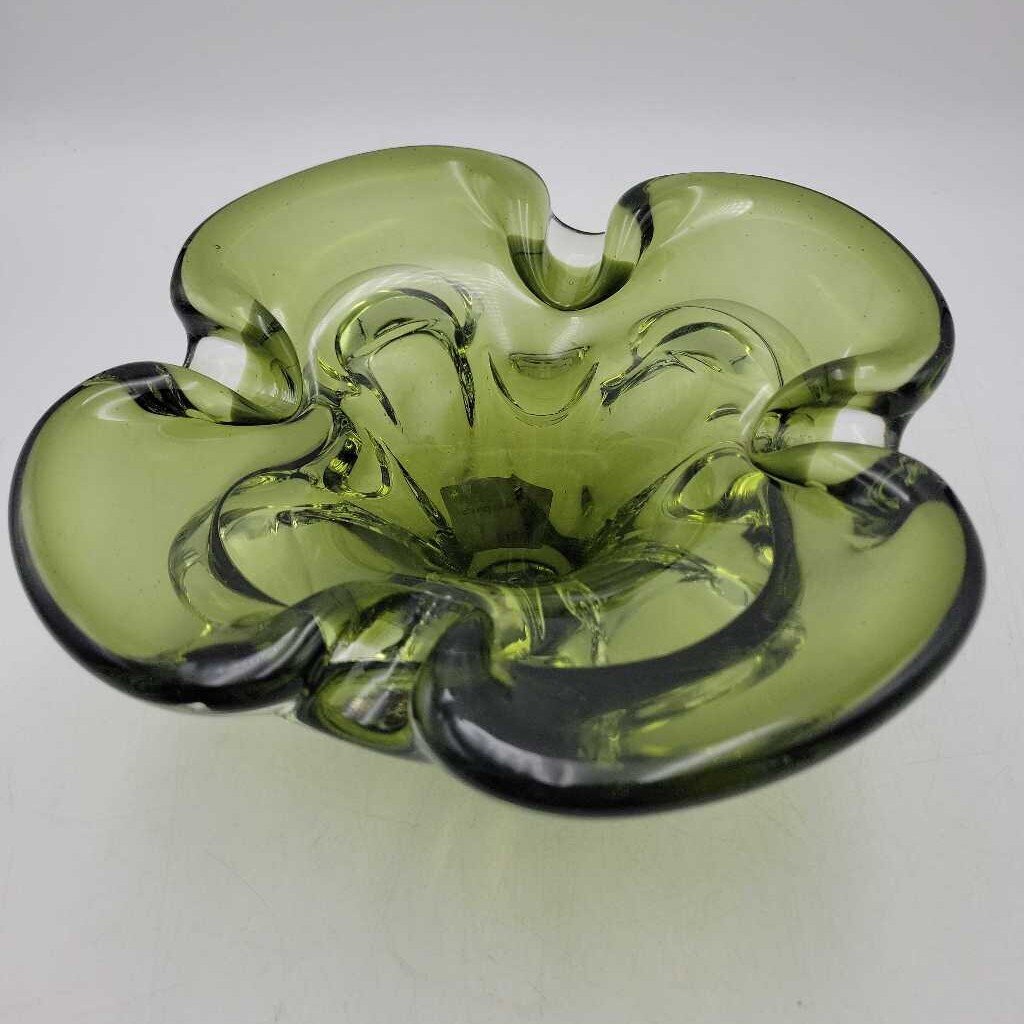 Smoky Green Art glass Chalet style #294