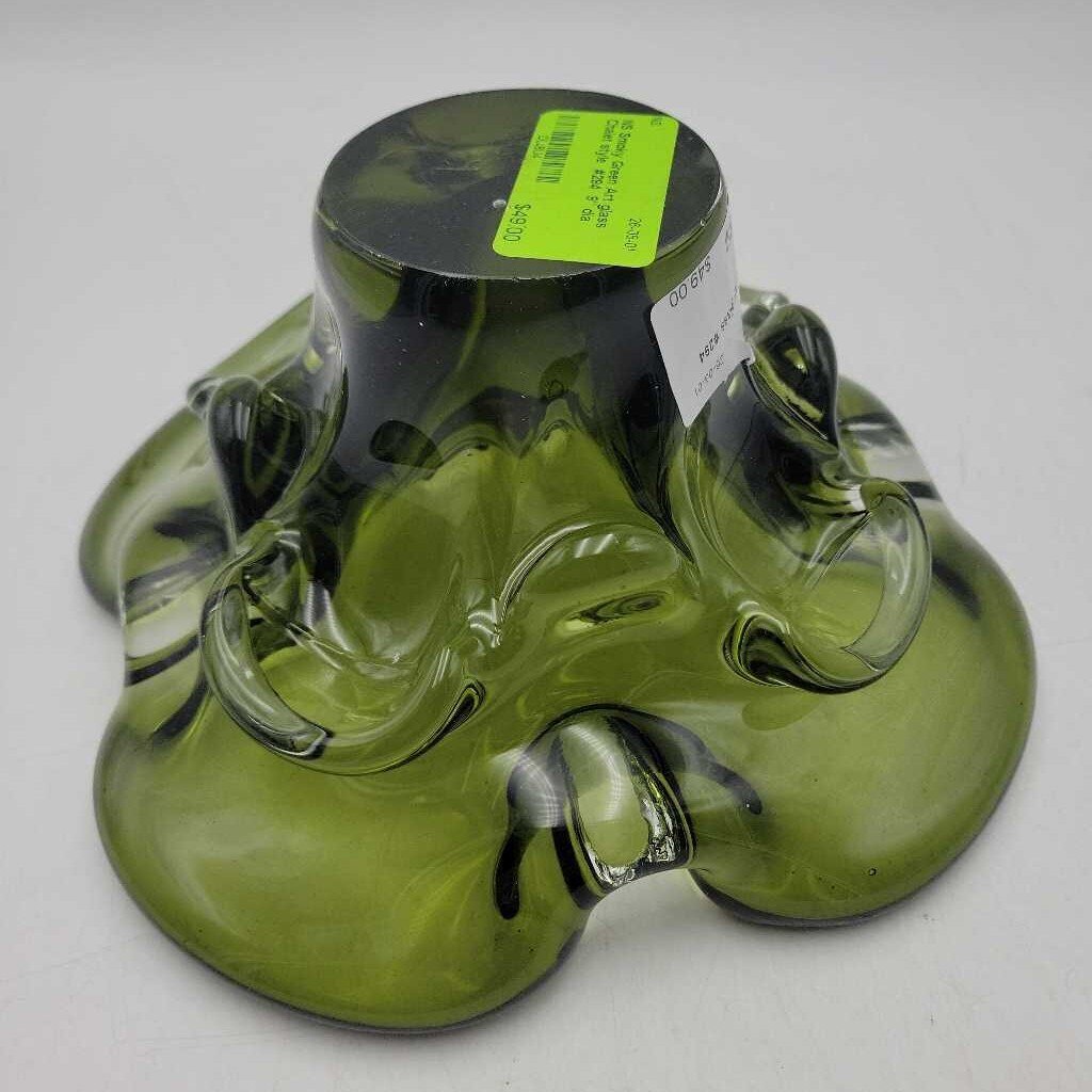Smoky Green Art glass Chalet style #294