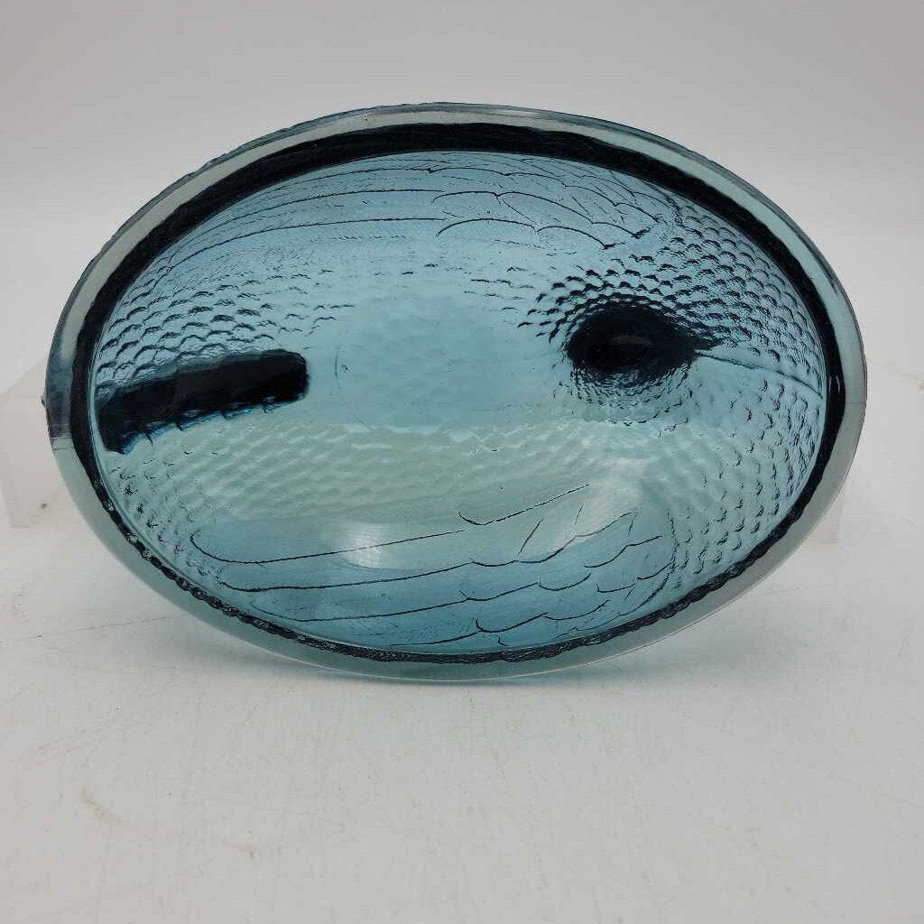 *RARE* Indiana Glass Company "Confederate Blue" Hen on Nest