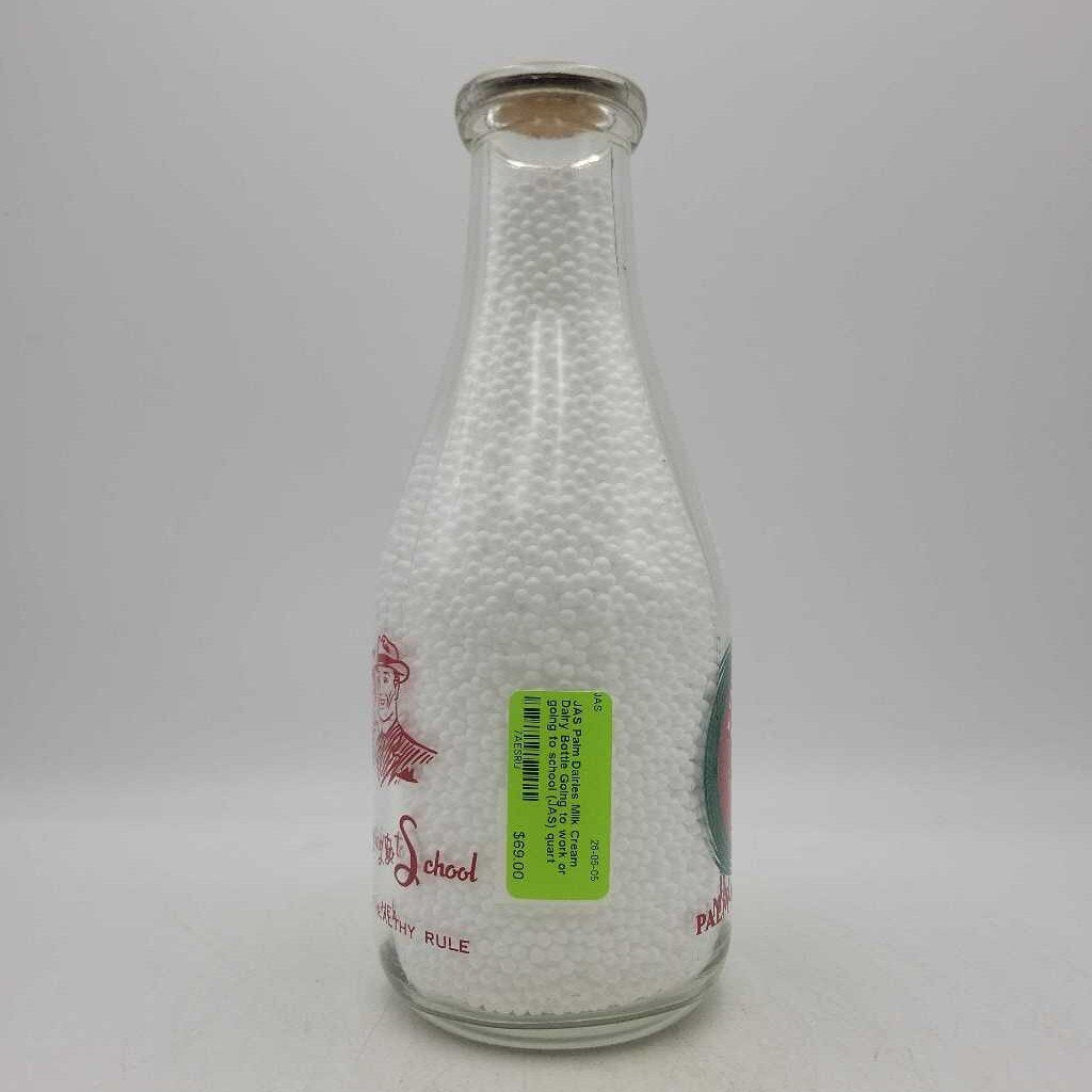 Palm Dairies Milk Cream Dairy Bottle Going to work or going to school (JAS)