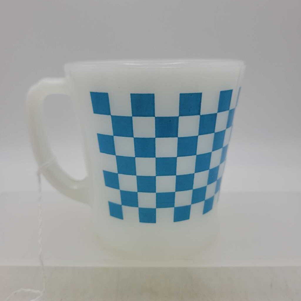 Fire King Gingham Plaid mug (DEB)