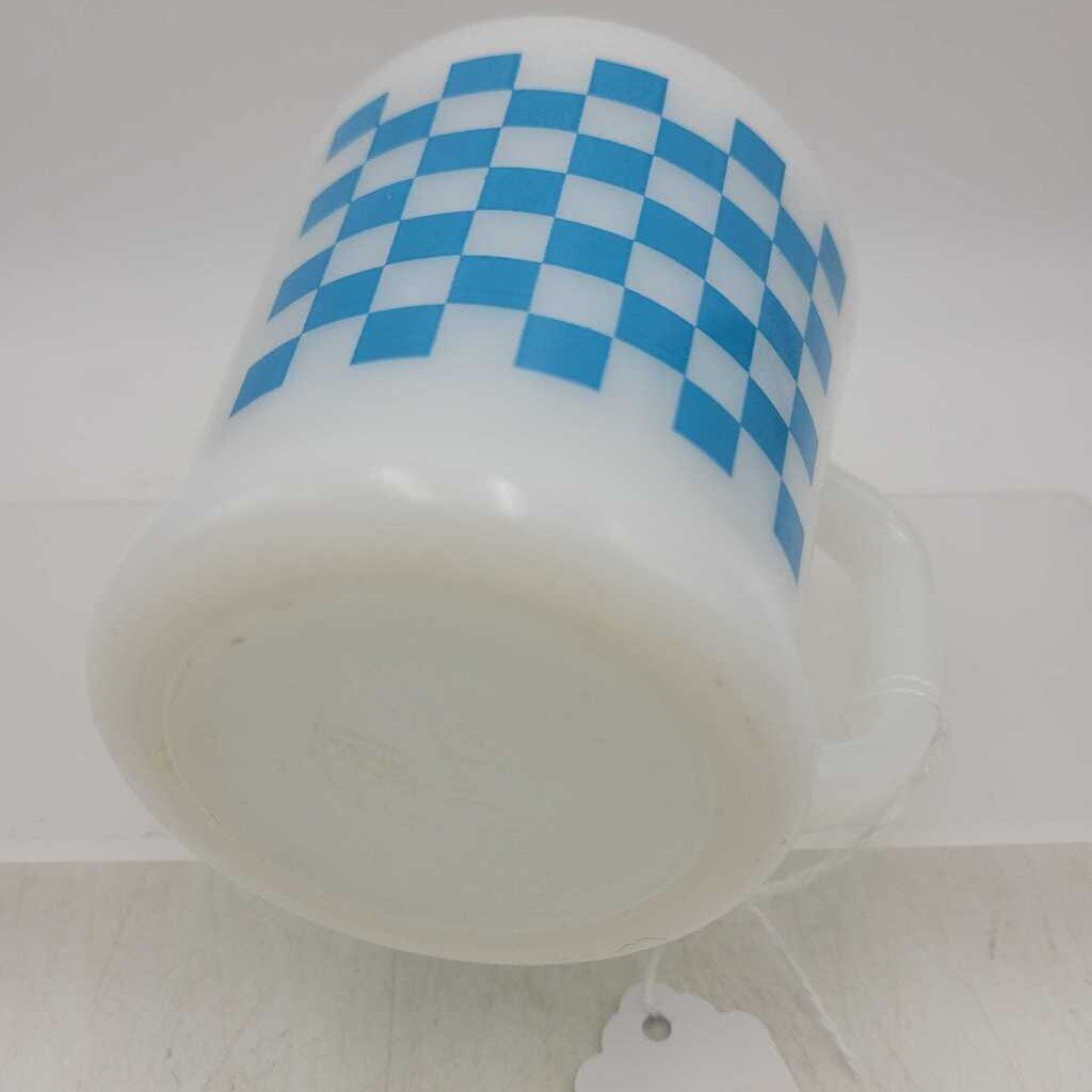 Fire King Gingham Plaid mug (DEB)