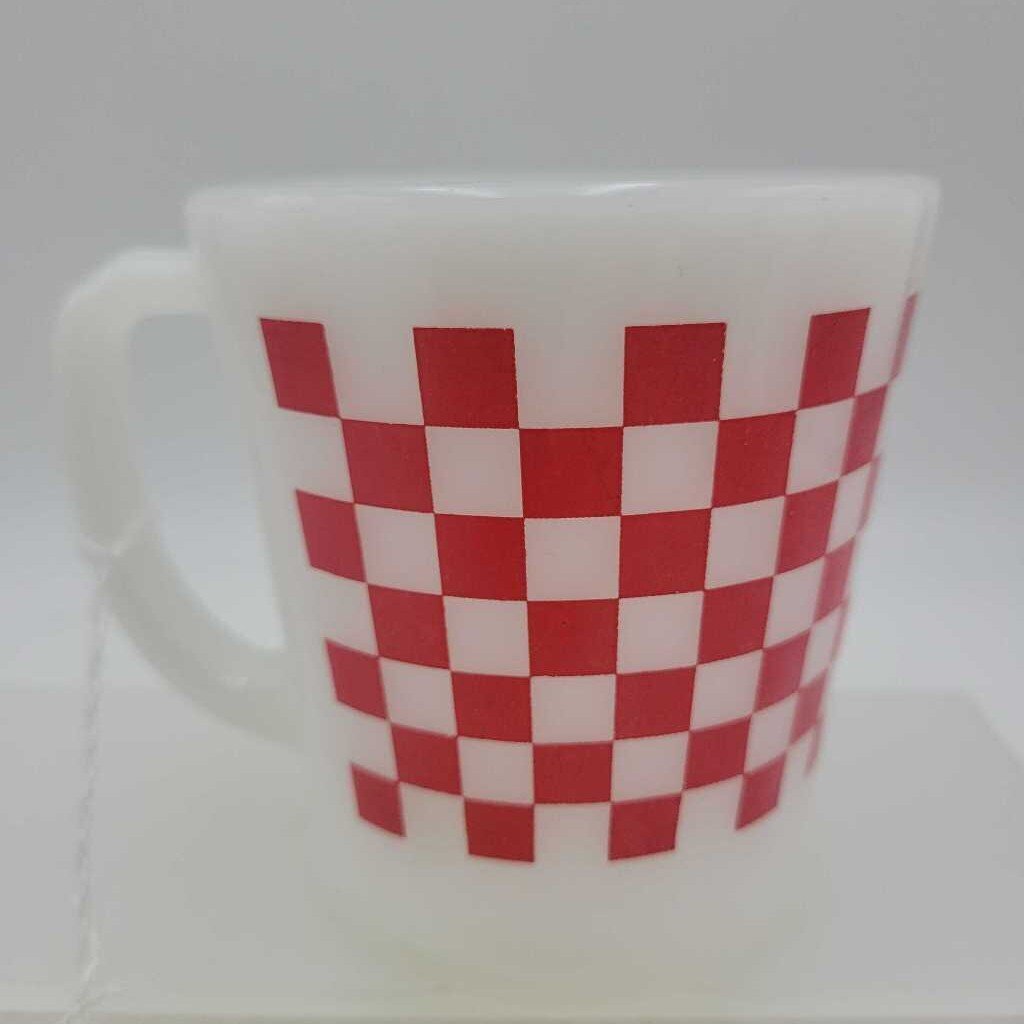 Fire King Gingham Plaid mug (DEB)
