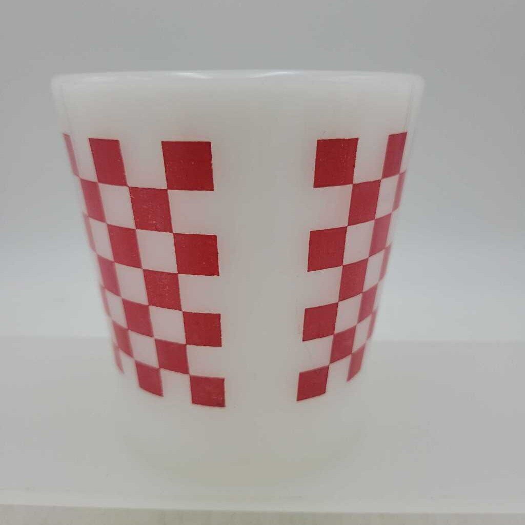 Fire King Gingham Plaid mug (DEB)