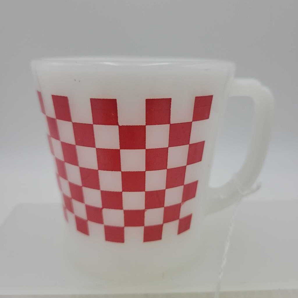 Fire King Gingham Plaid mug (DEB)