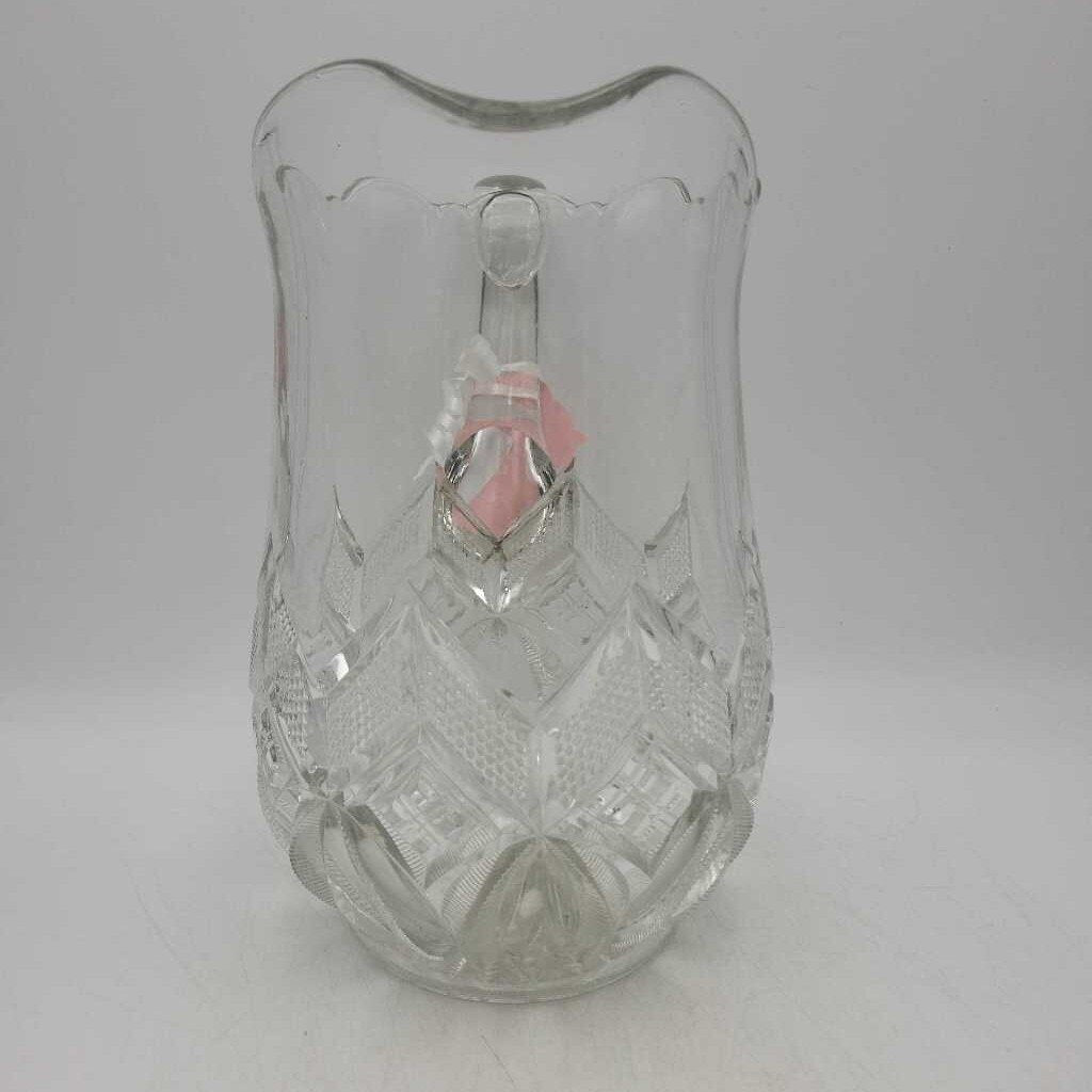 Antique Cut glass Heavy water pitcher (TRE)