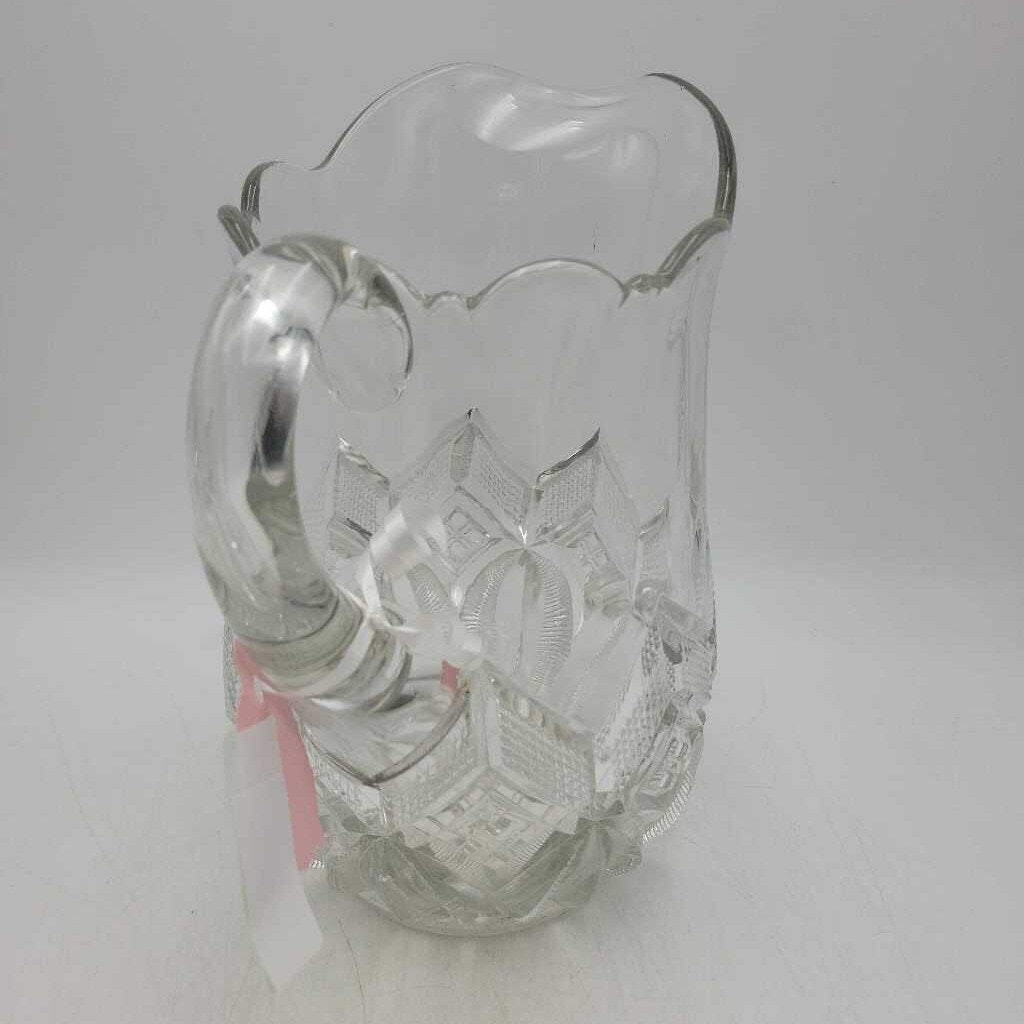 Antique Cut glass Heavy water pitcher (TRE)