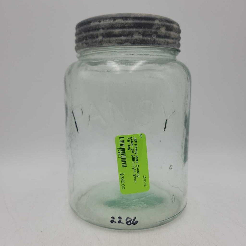 Pansy Rare Canning sealer Jar (JEF)