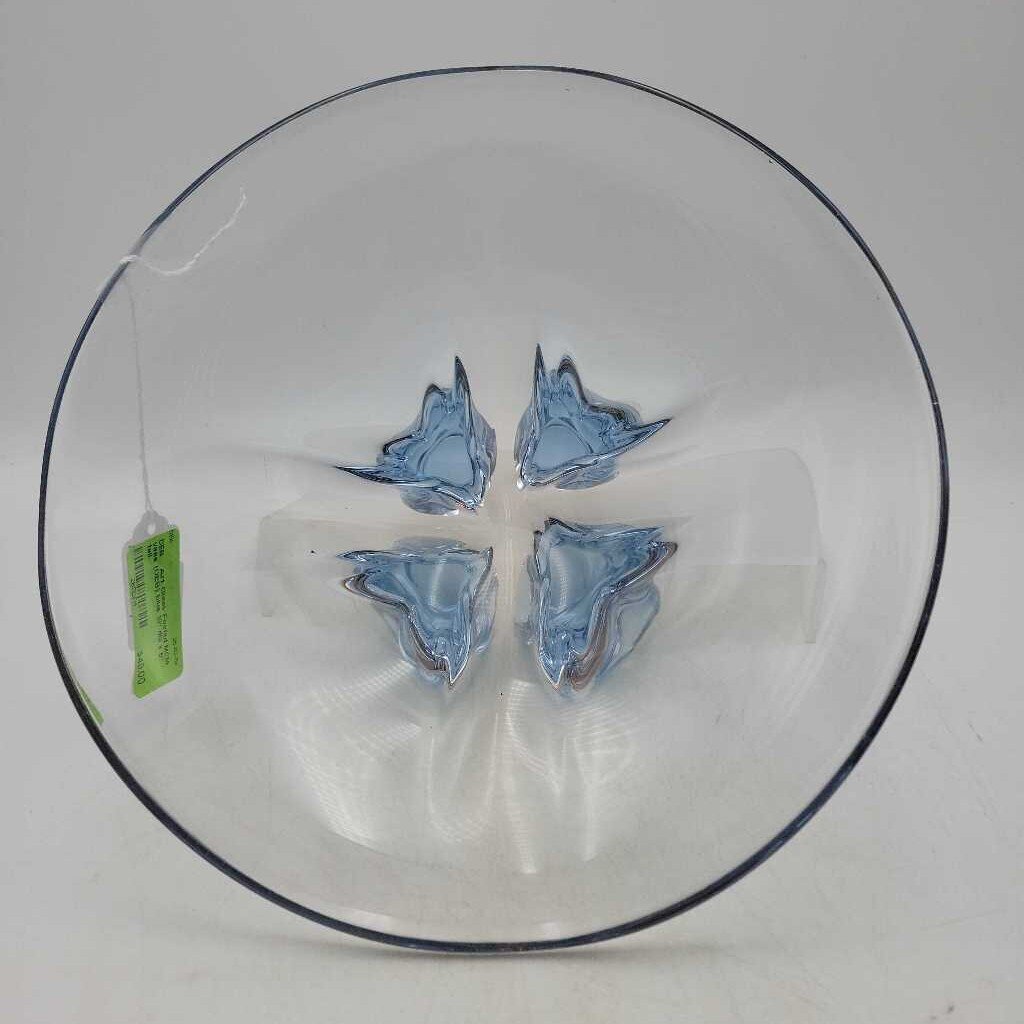 Art Glass Footed MCM vase (DEB)