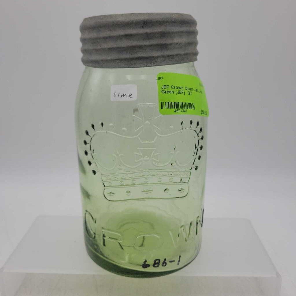 Crown Quart Jar Lime Green (JEF)