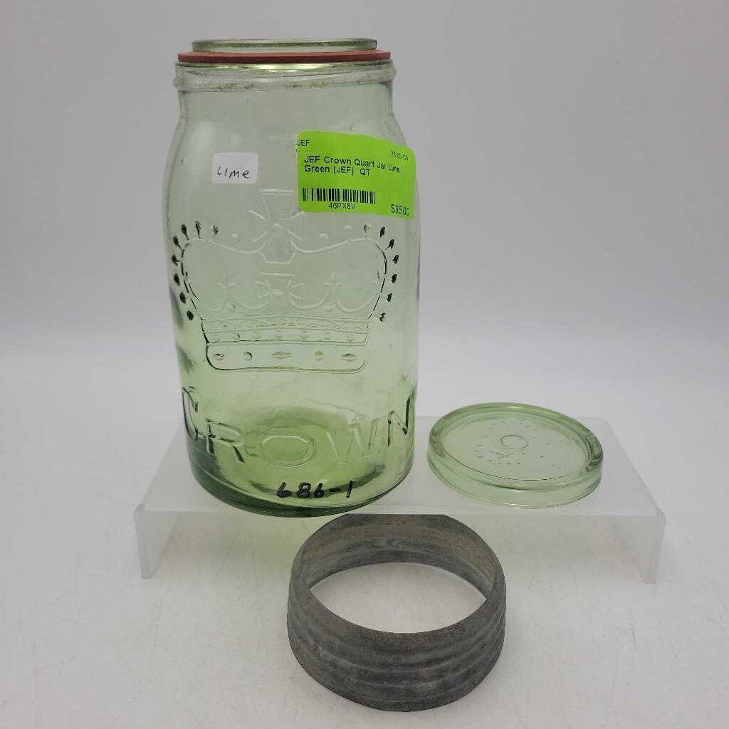 Crown Quart Jar Lime Green (JEF)