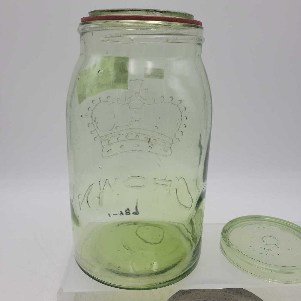 Crown Quart Jar Lime Green (JEF)