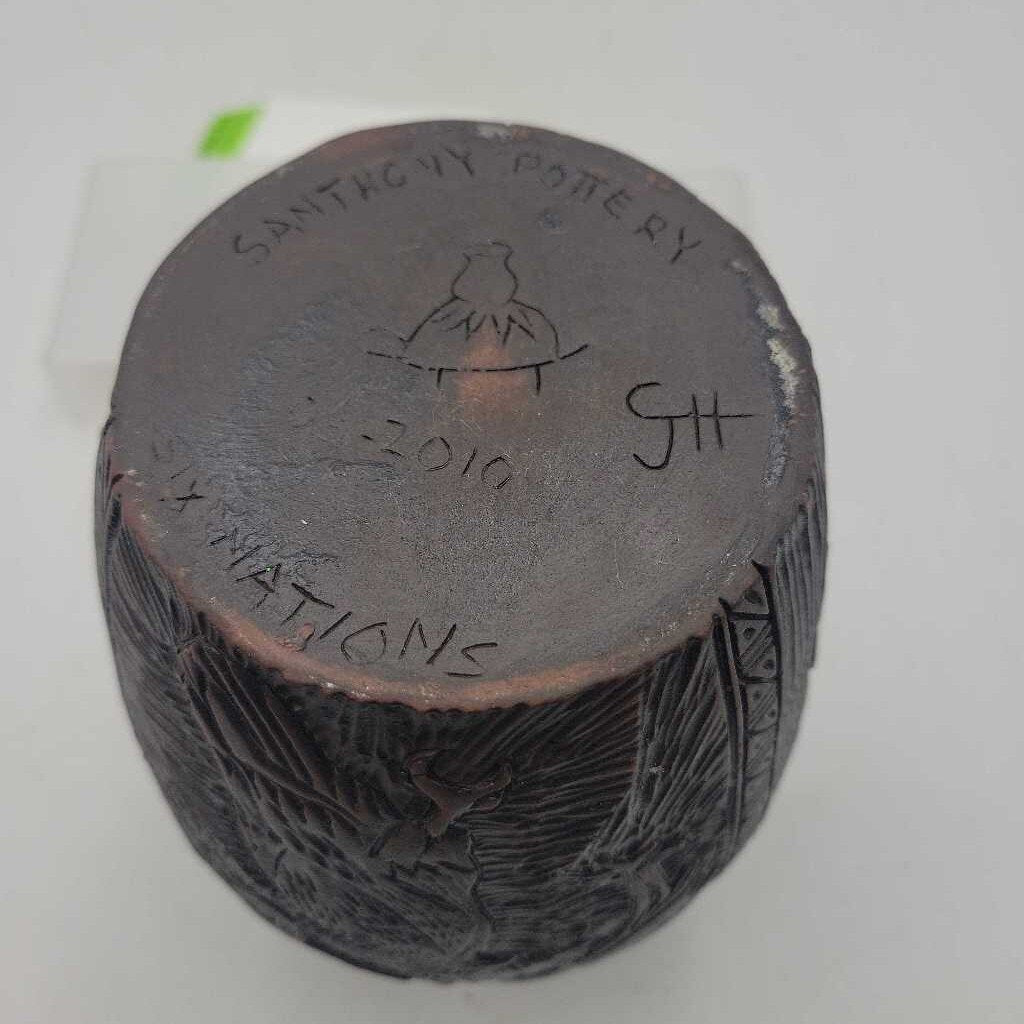 Six Nations Pottery Vase Signed Santhony (M2) #10)