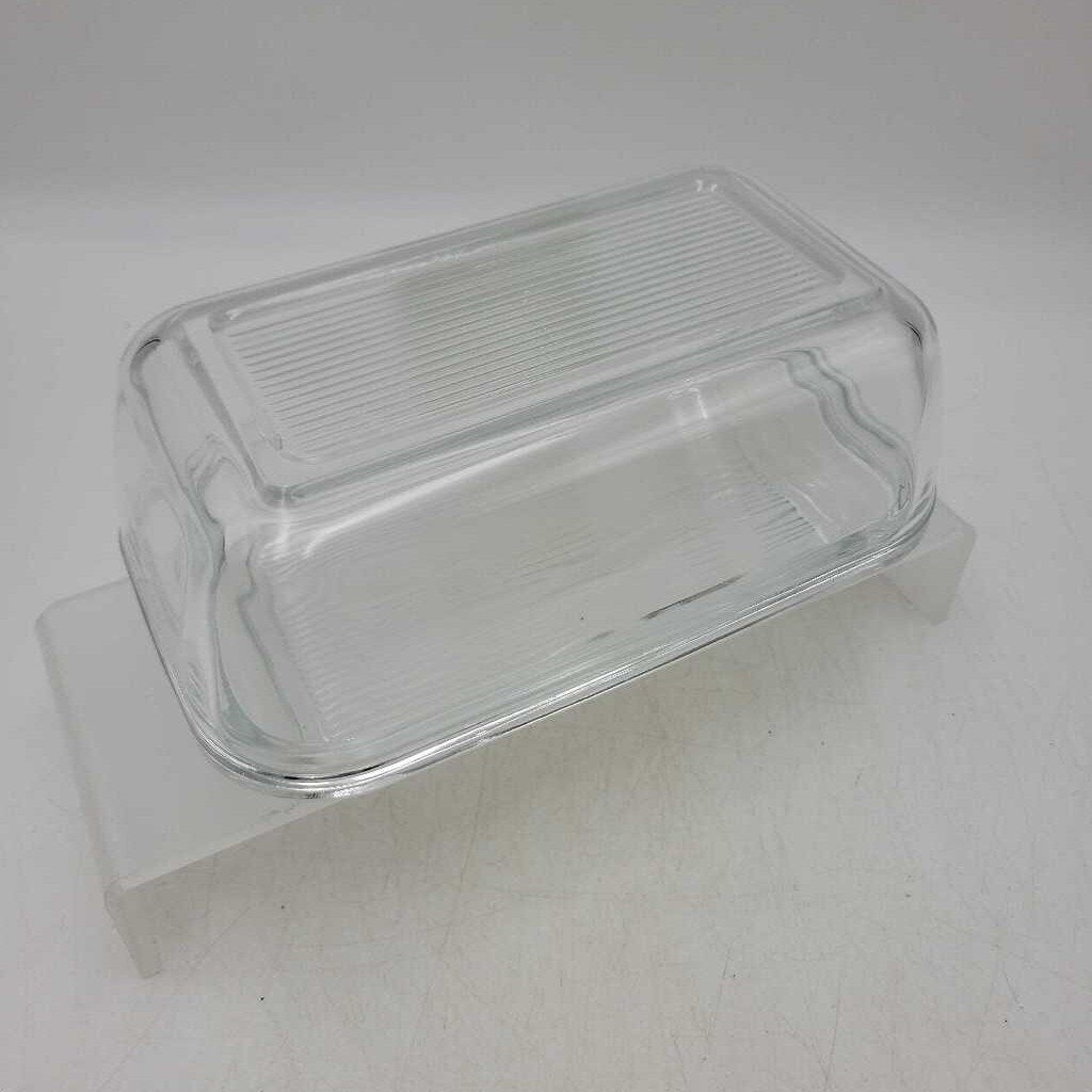 1960"s Glass Ribbed Butter Dish (LOR)