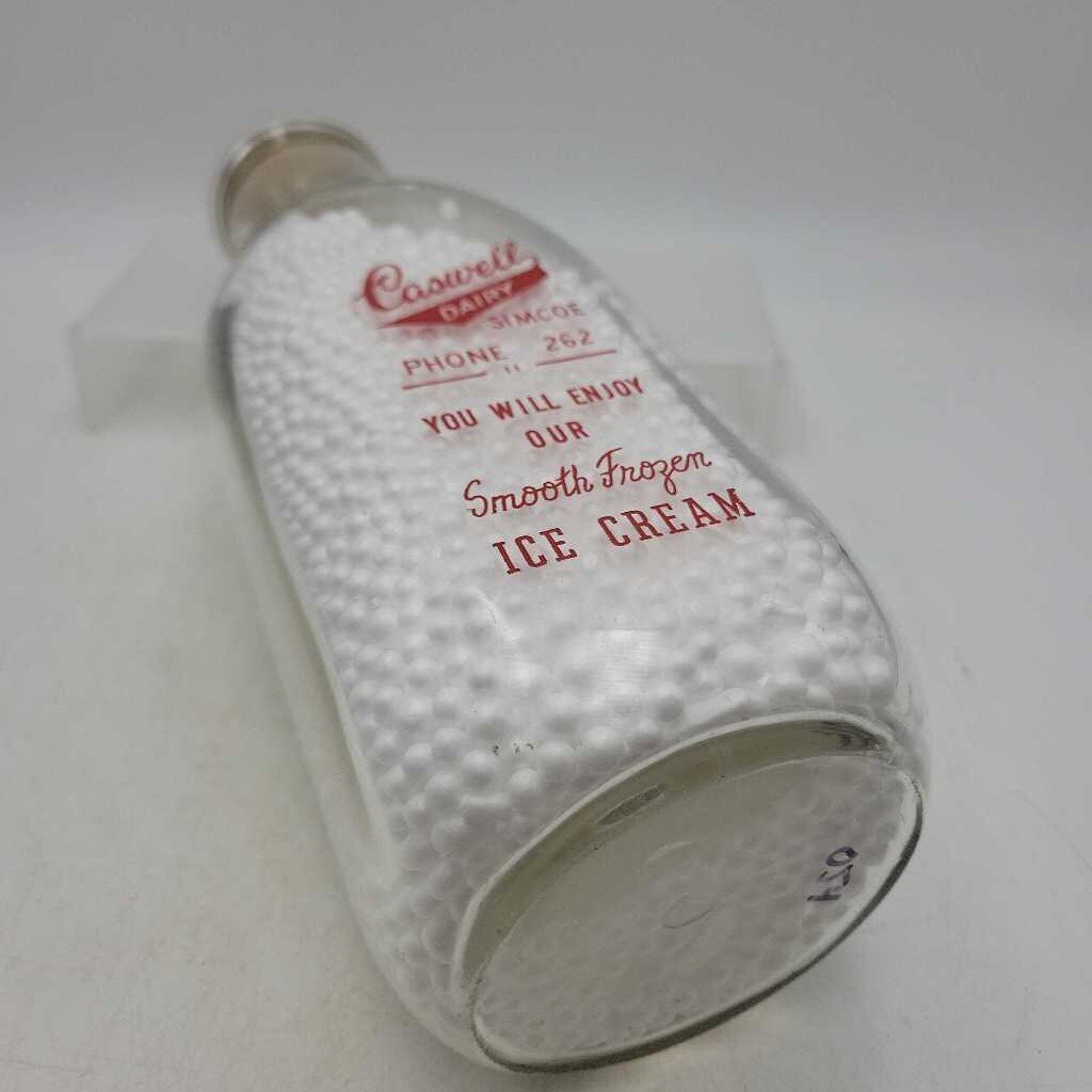 Caswell dairy Quart Milk bottle Ice Cream (JAS)