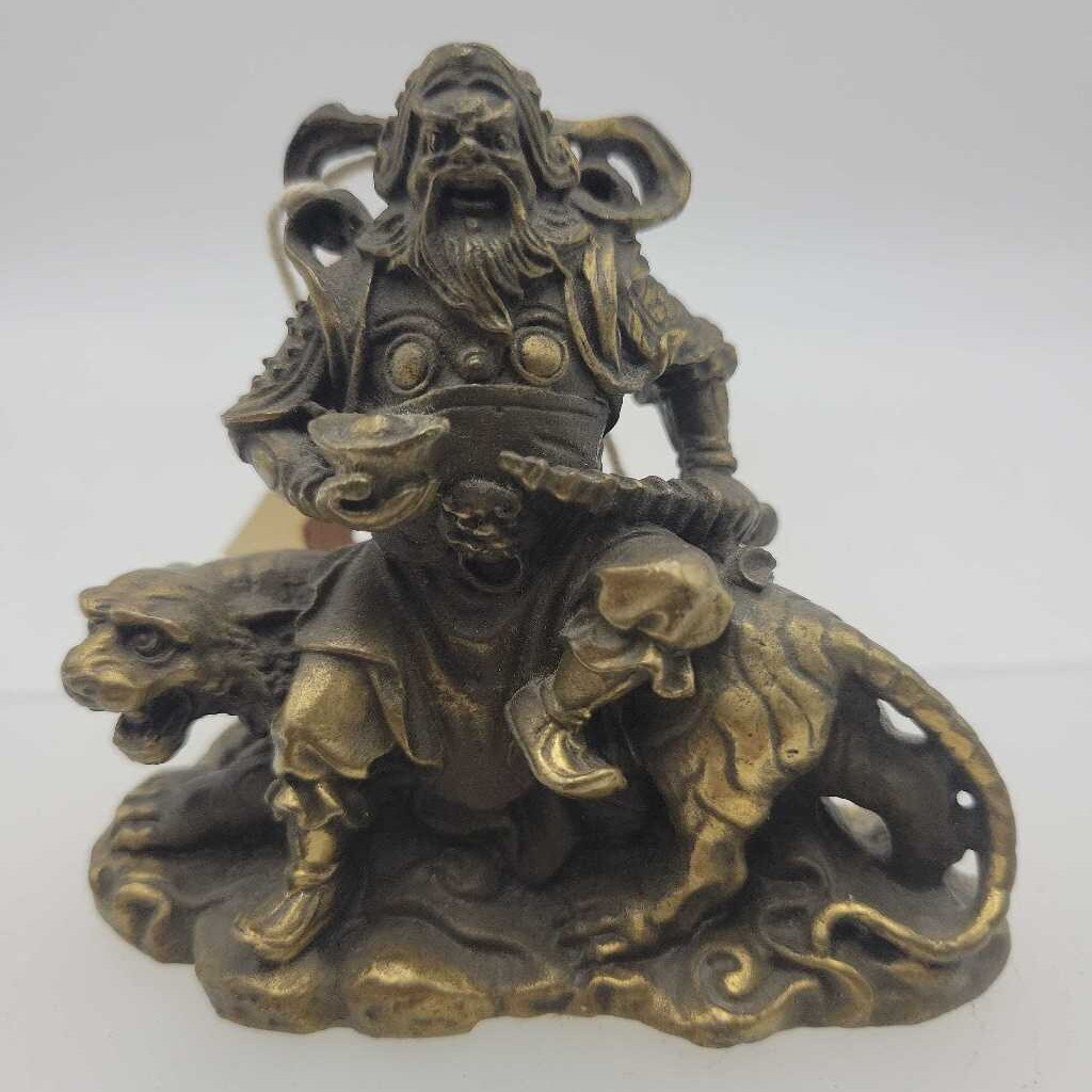 Tsai Shen Yeh Statue God of Wealth solid brass (JAS)