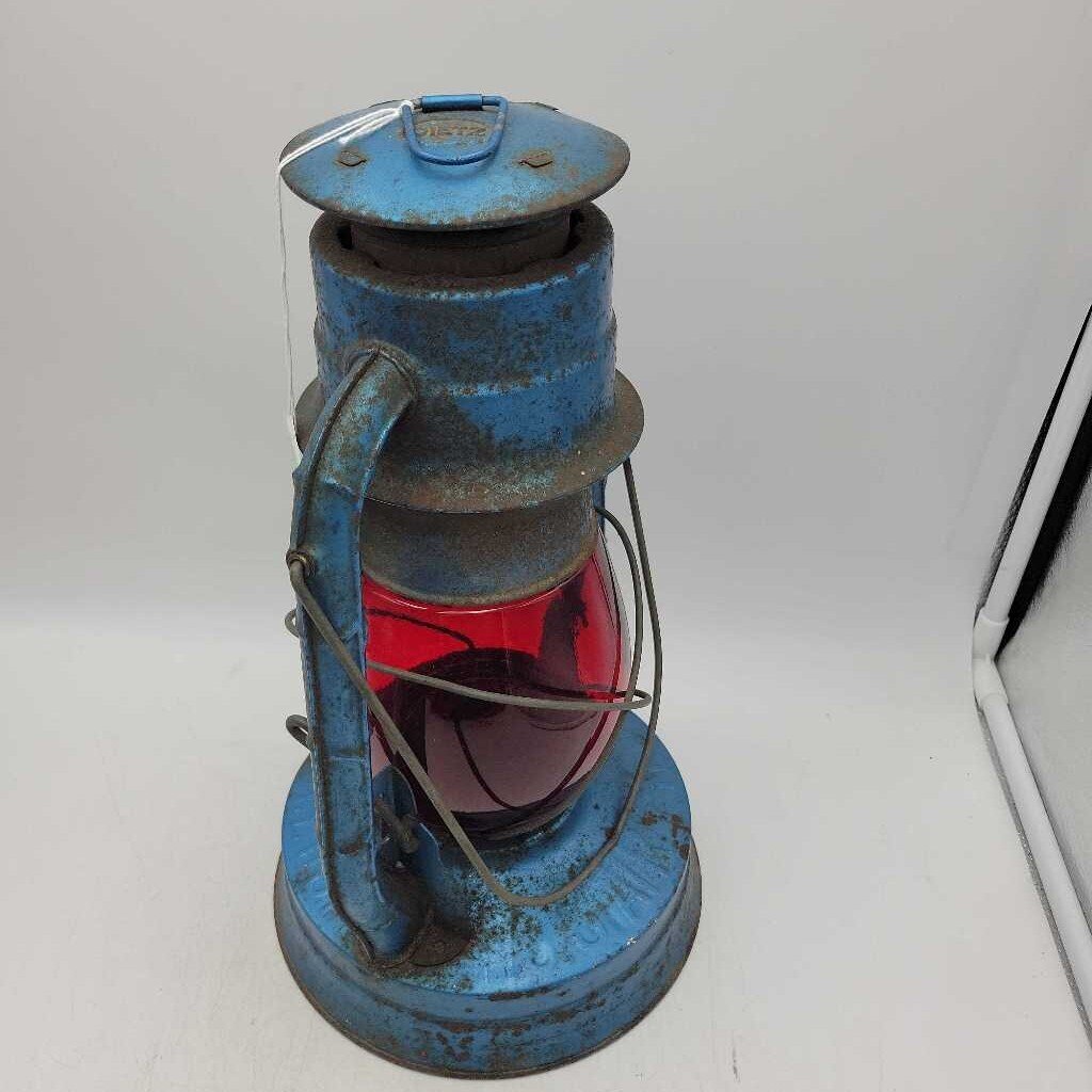 Dietz Oil Lamp w/ Red Globe (GEC)