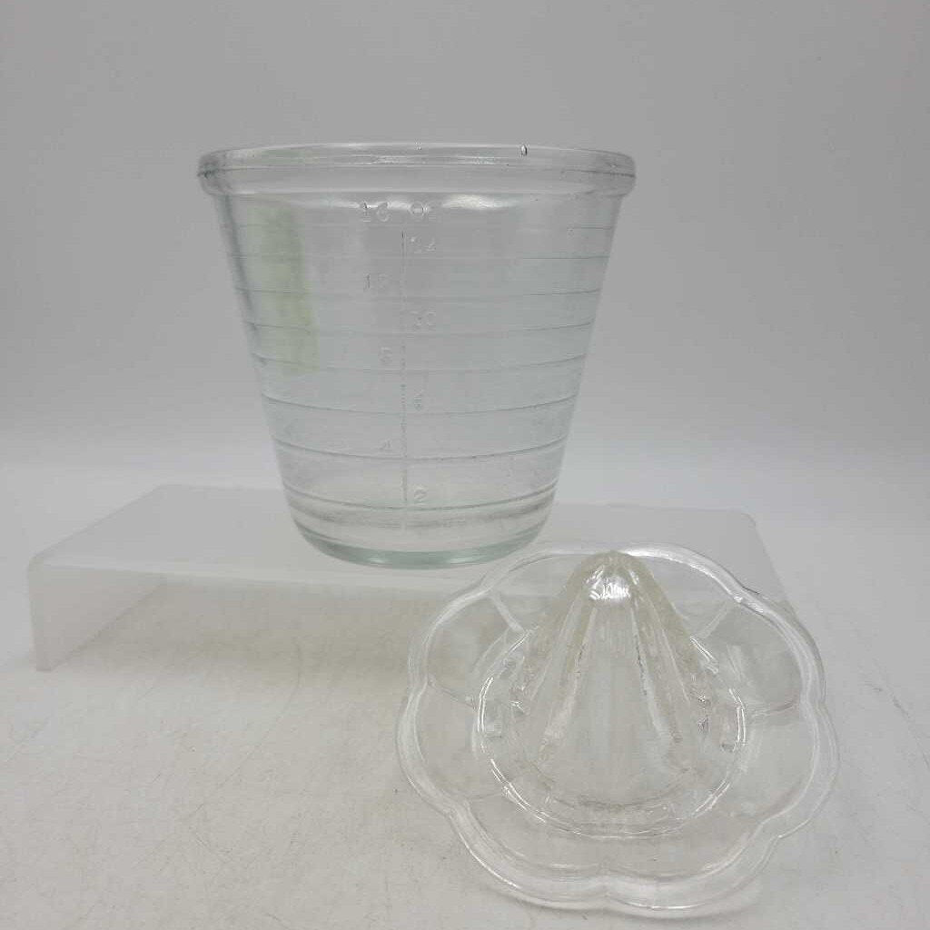 Glass Juicer Reamer with measure cup (JAS)