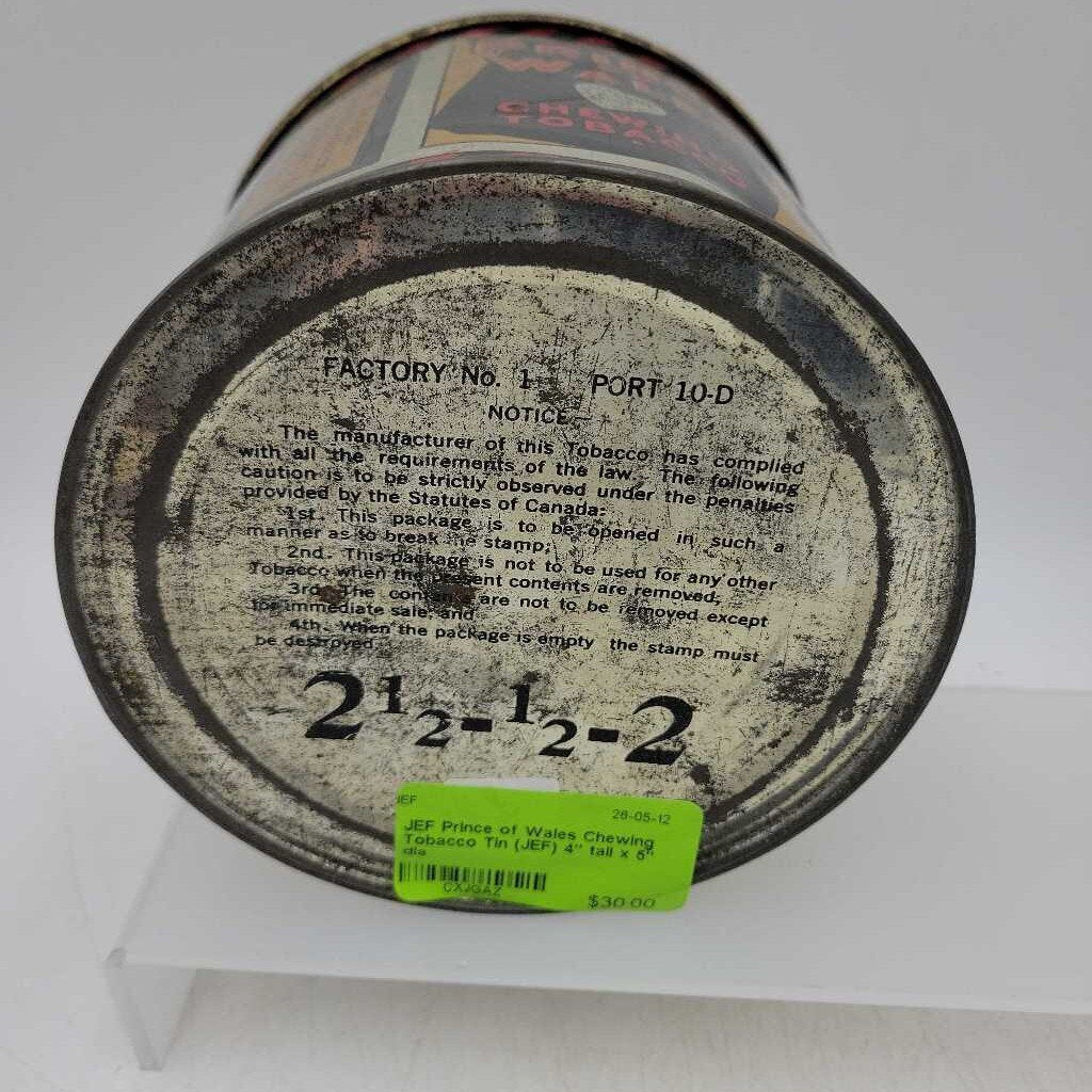 Prince of Wales Chewing Tobacco Tin (JEF)