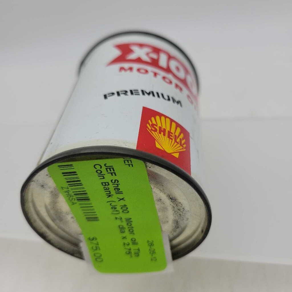Shell X 100 Motor oil Tin Coin Bank (Jef)