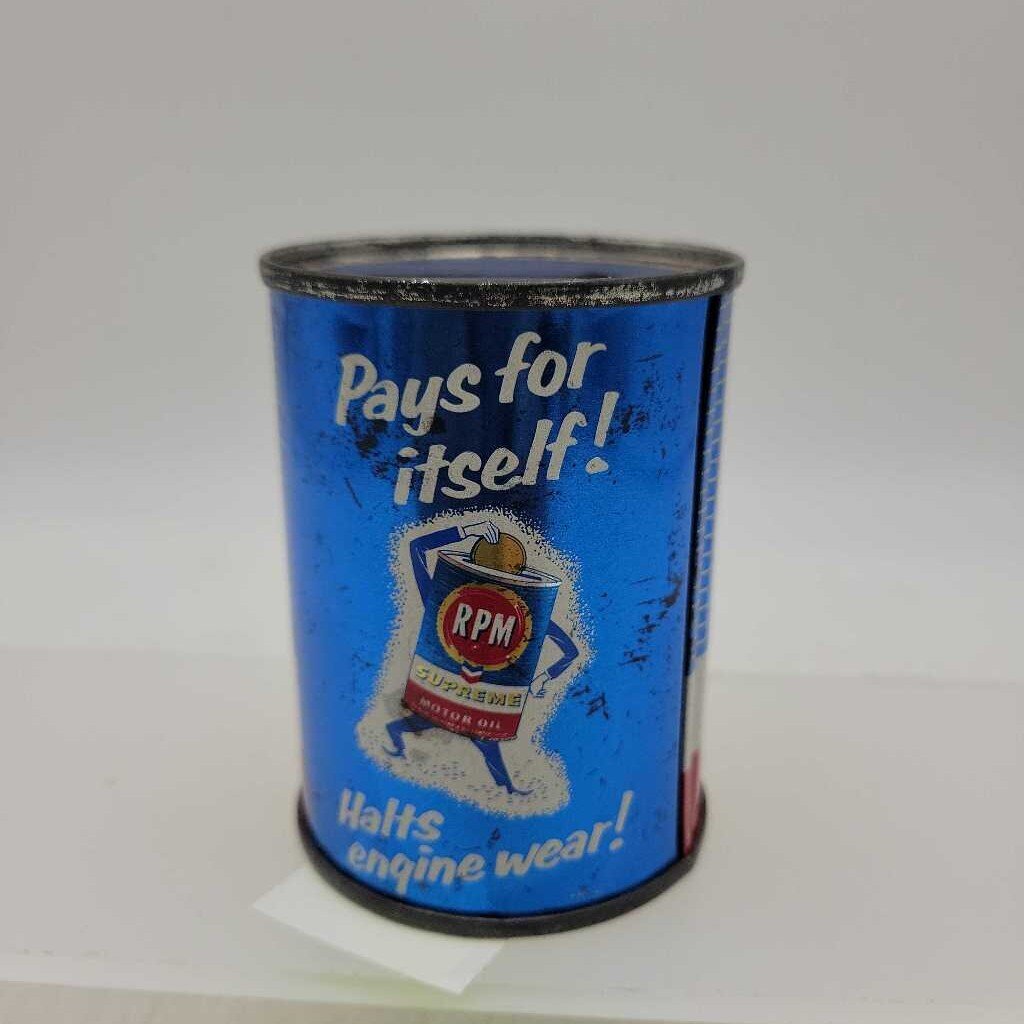 RPM Supreme Motor oil Tin Coin Bank (Jef)