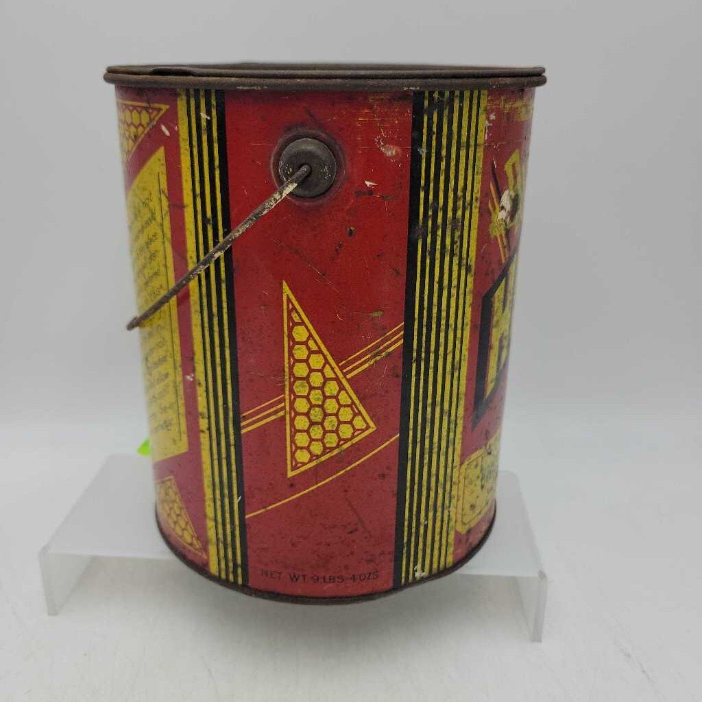 Embro Pure Honey Tin Pail 9 lbs (Jef) Rare