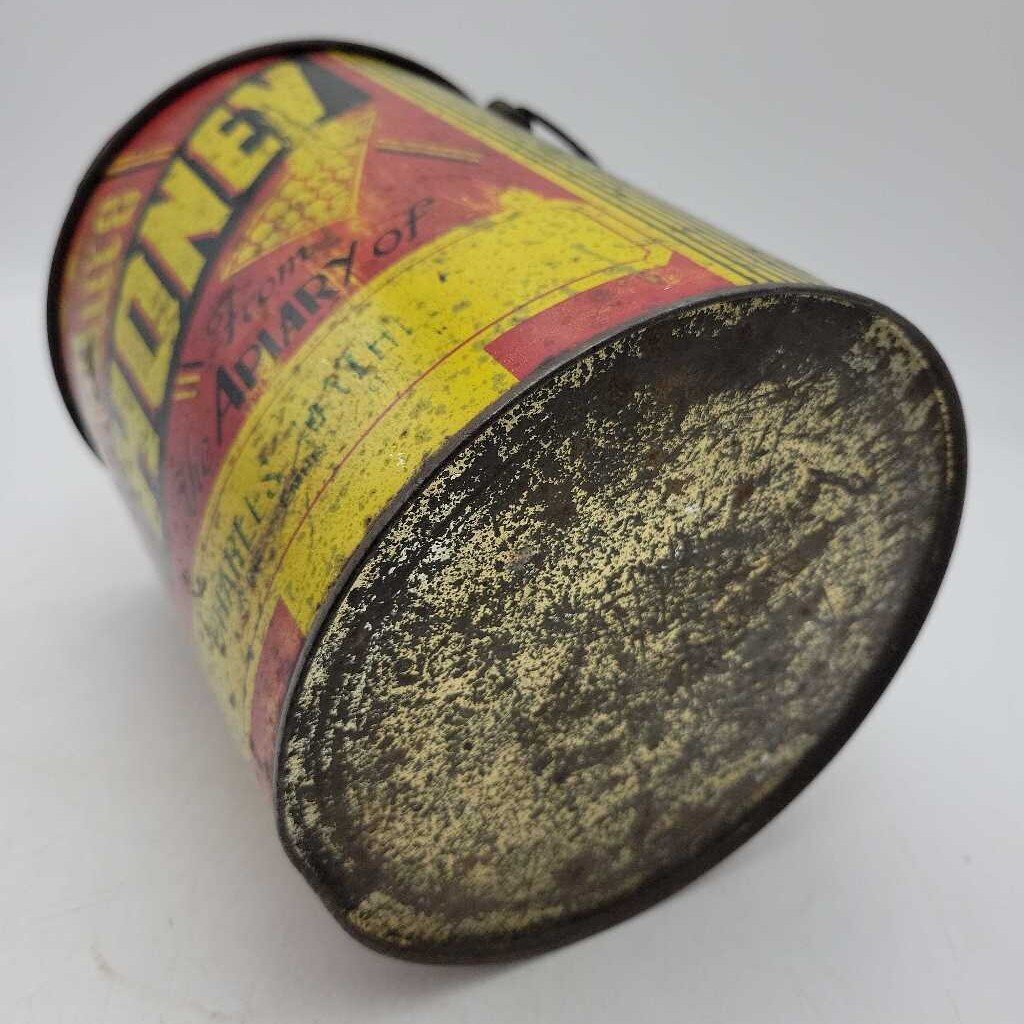 Embro Pure Honey Tin Pail 9 lbs (Jef) Rare