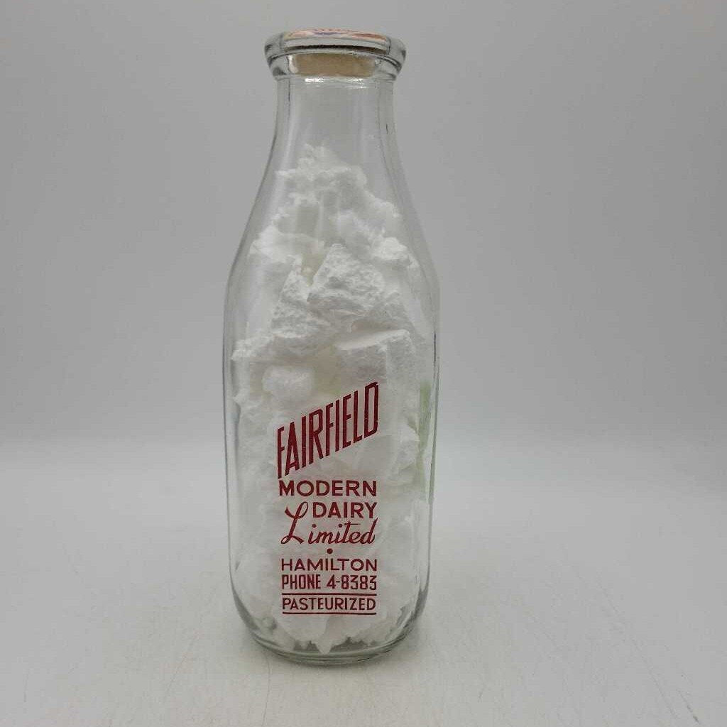 Fairfield Modern Dairy Milk Bottle Quart Hamilton (JAS)
