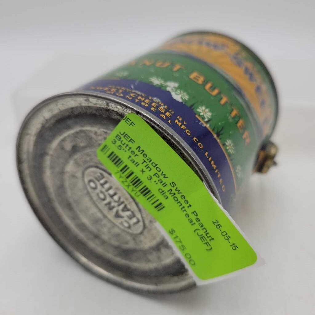 Meadow Sweet Peanut Butter Tin Pail Montreal (JEF)