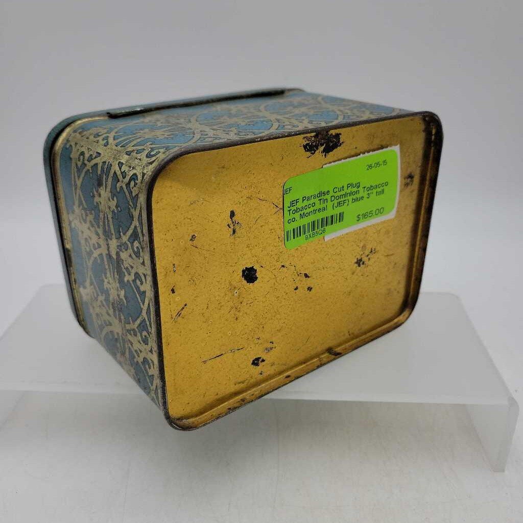 Paradise Cut Plug Tobacco Tin Dominion Tobacco co. Montreal (JEF)