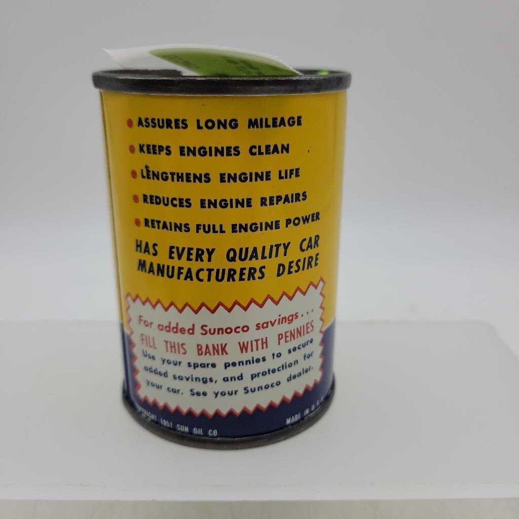 Sunoco Dynalube Motor oil Tin Coin Bank (Jef)