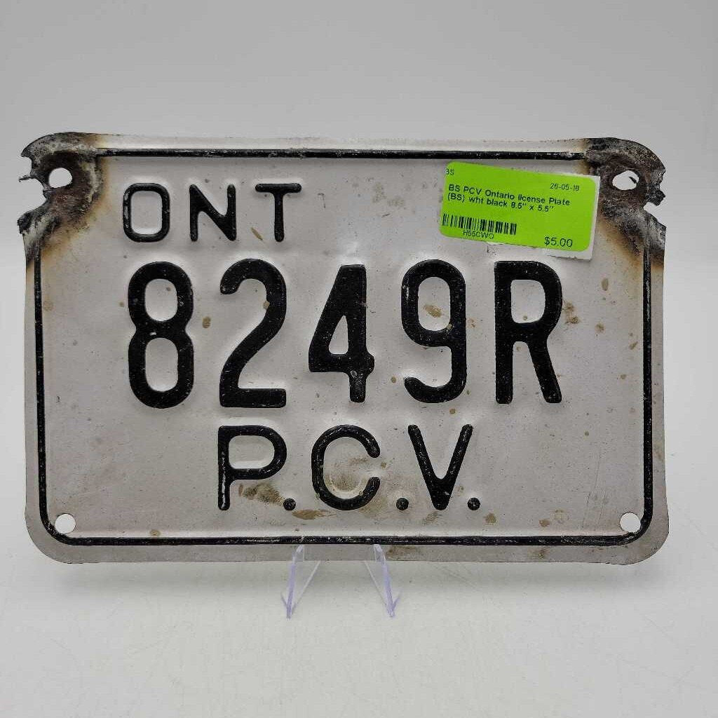 PCV Ontario license Plate (BS)
