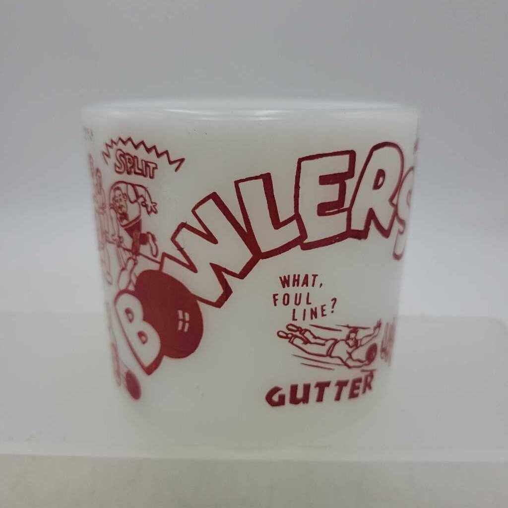Anchor Hocking Mug Bowling theme (DEB)