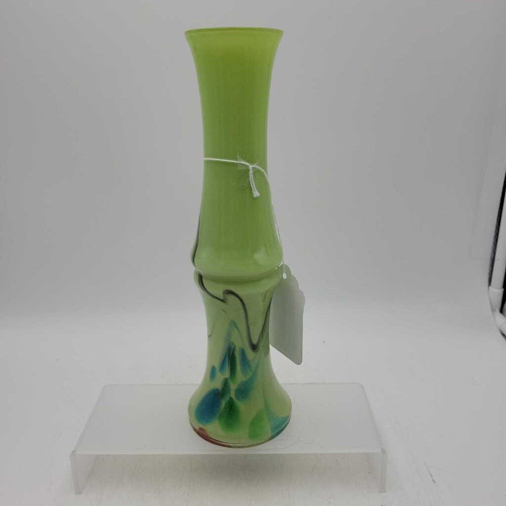 Hand Blown Jade Glass Bud Vase (GEC)