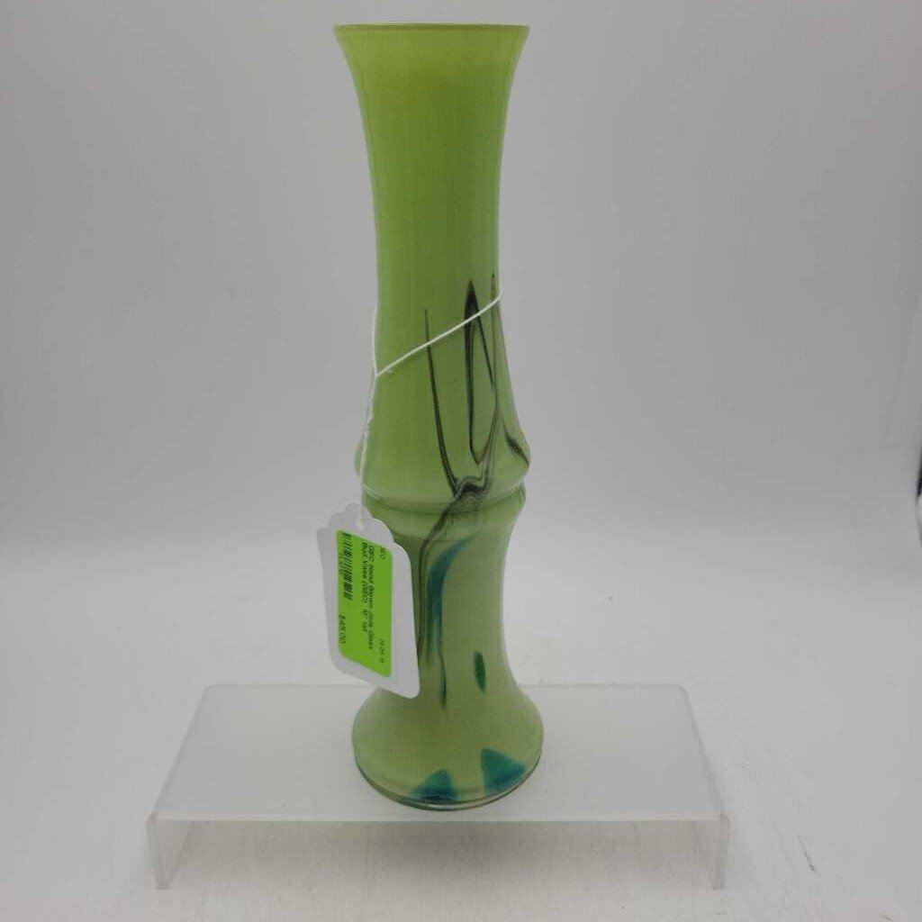 Hand Blown Jade Glass Bud Vase (GEC)