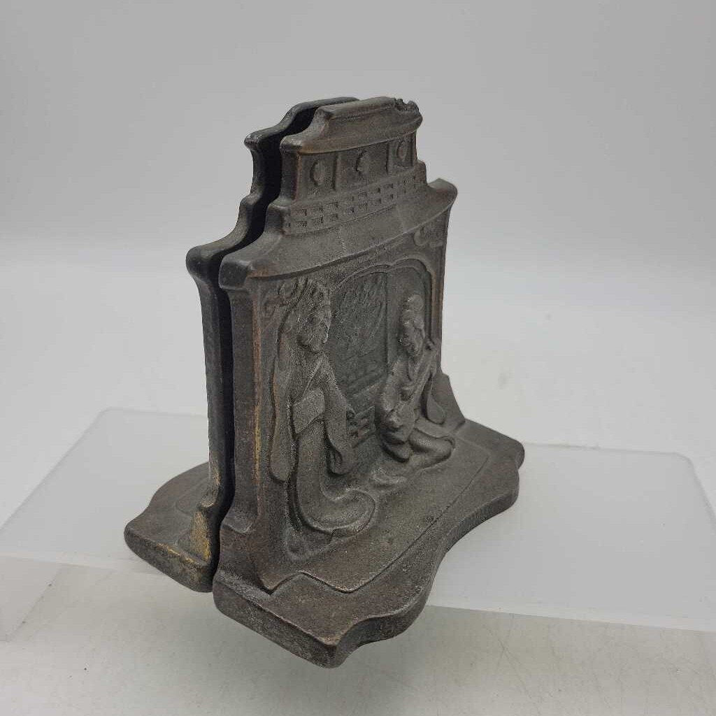 Vintage Geisha girl bronze Bookends (DMG) 1060