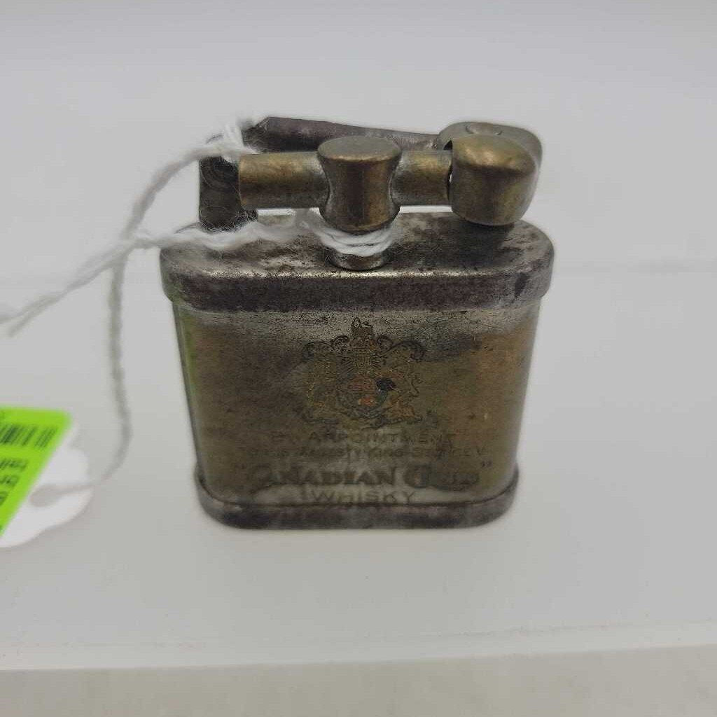 Antique Canadian Club brass Lighter (BS)