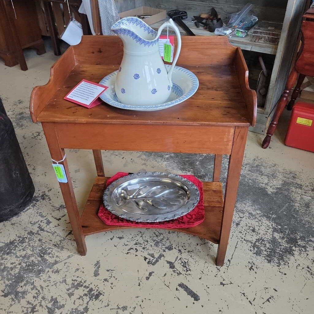 Pine Wash Stand 1830's Empire Style #307 (NS)
