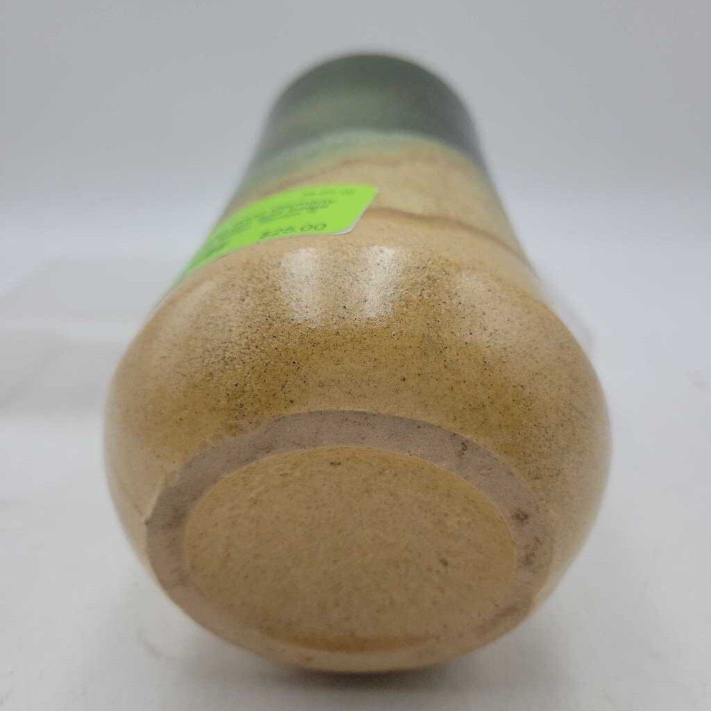 Scheurich West Germany Vase 209-19, green and beige pottery