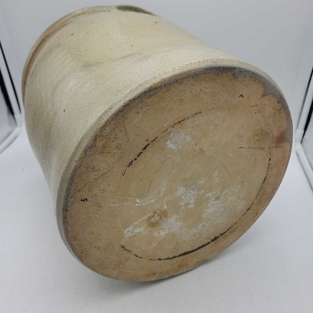 W E Welding Brantford On. 4 Gallon Crock as found (JAS)