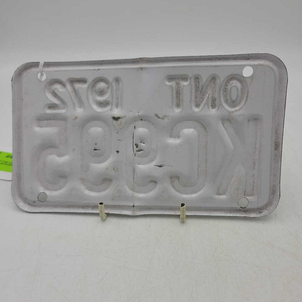 Motorcycle 1972 Licence Plate (GEC)