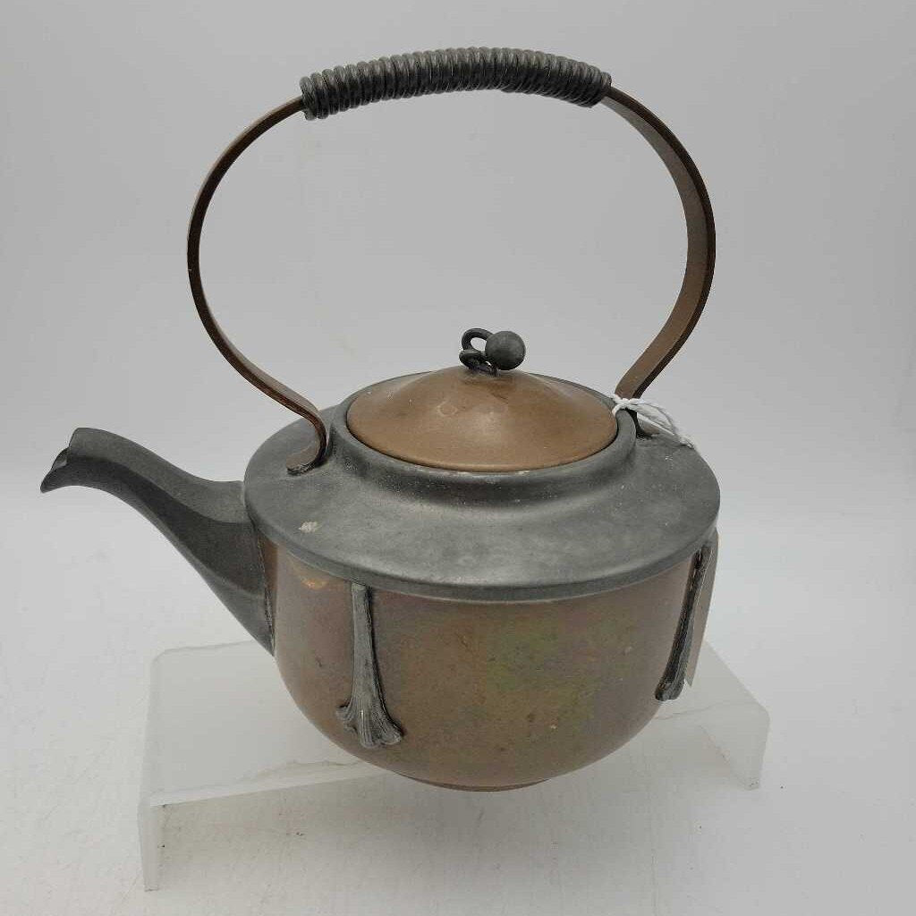 Copper/Pewter Art Deco Kettle (Col #2700)