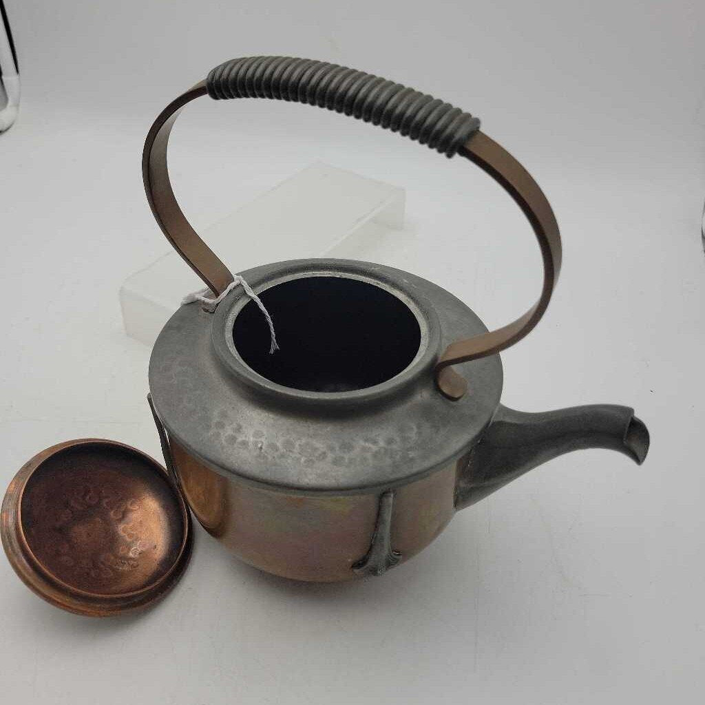 Copper/Pewter Art Deco Kettle (Col #2700)