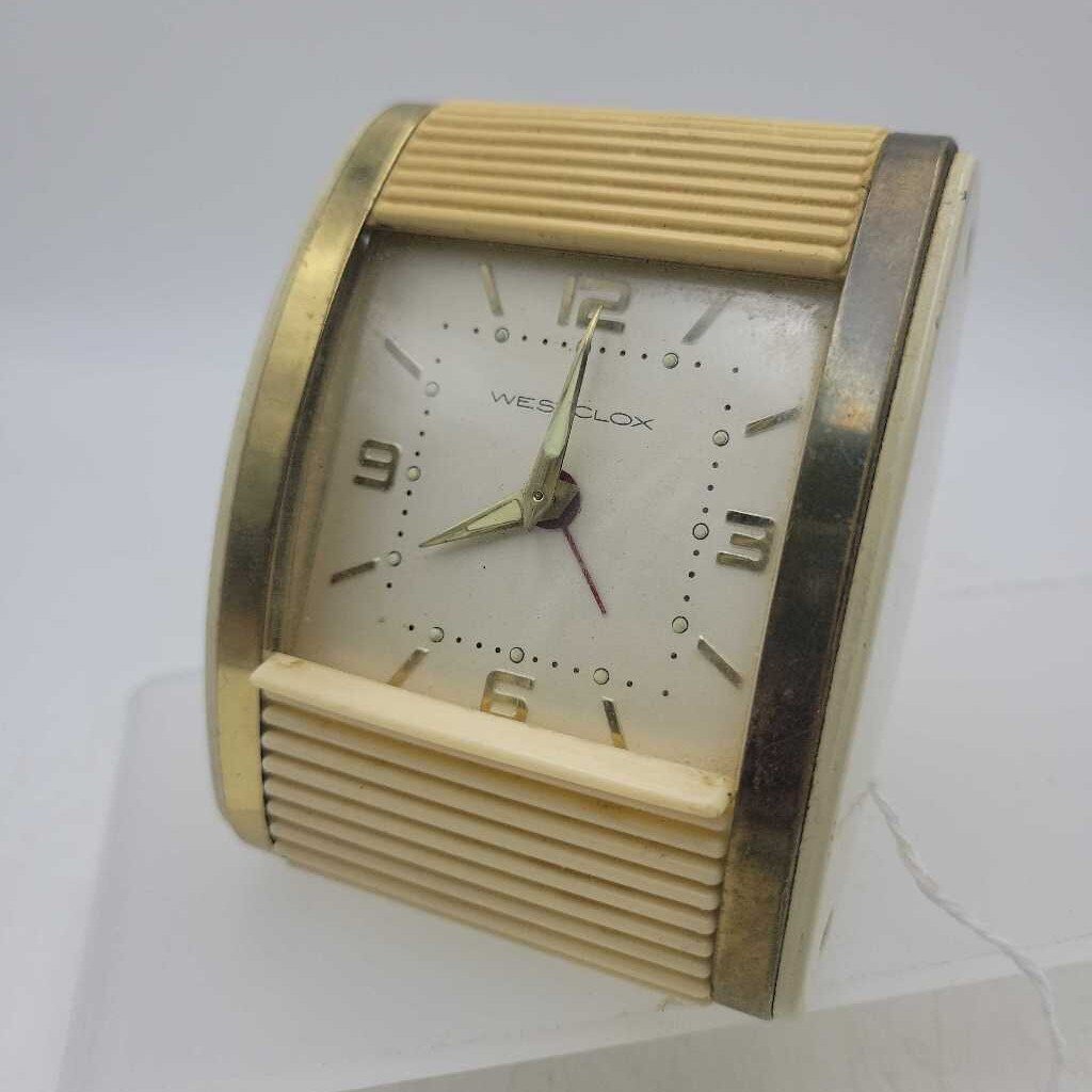 Westclock Travel Alarm Clock Roll top case Glows in dark Working (M2) #7
