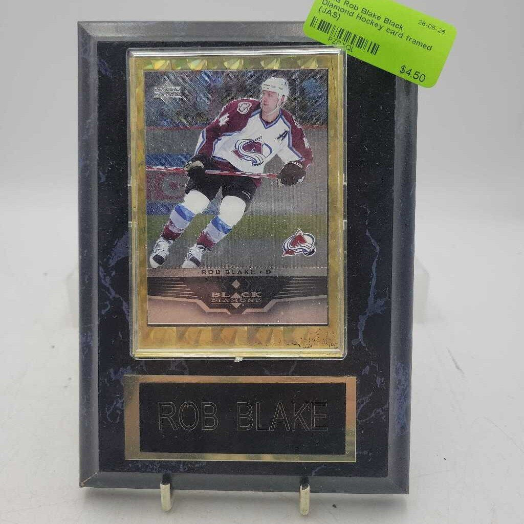 Rob Blake Black Diamond Hockey card framed (JAS)