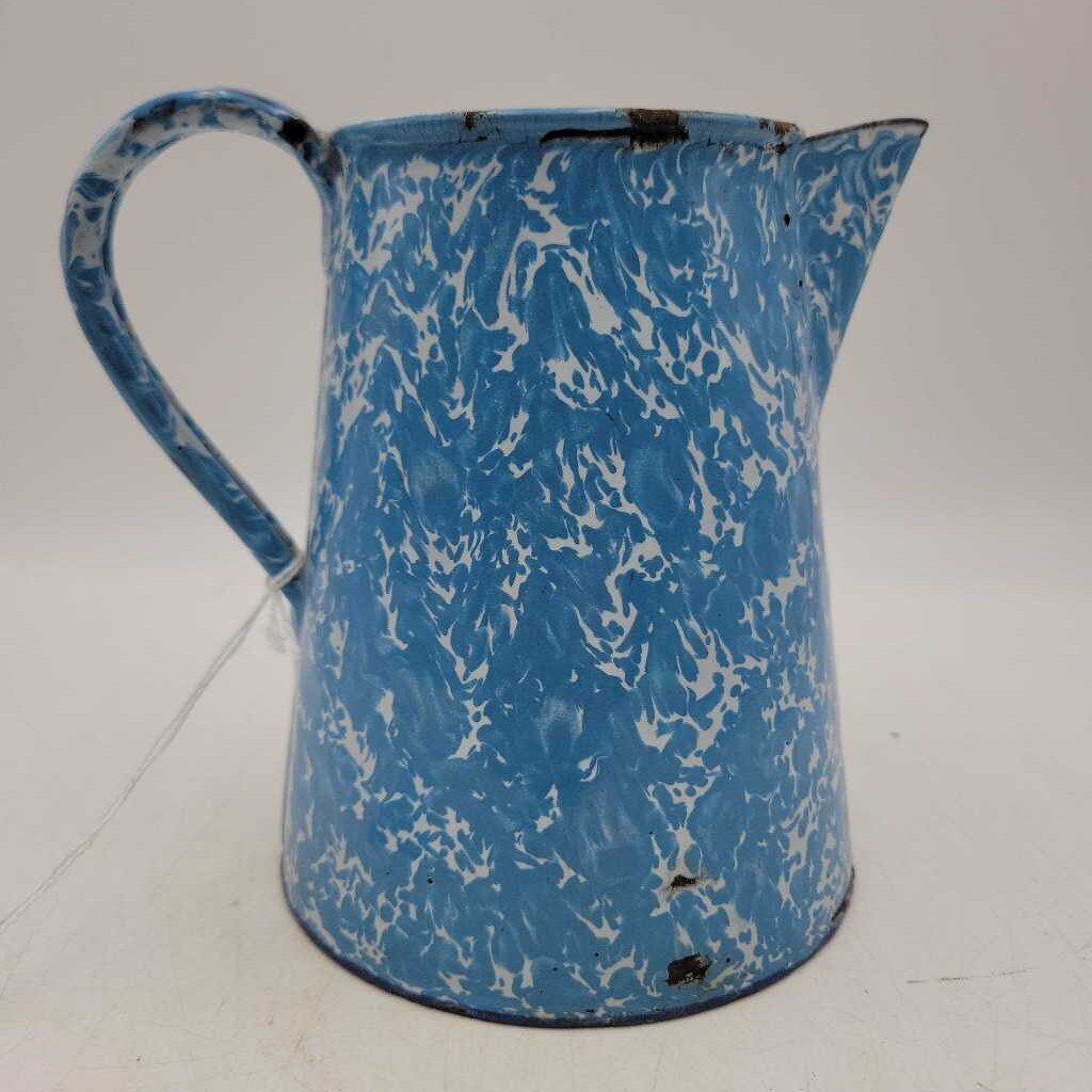 Blue & white porcelain Old enamel ware Pot (DR)