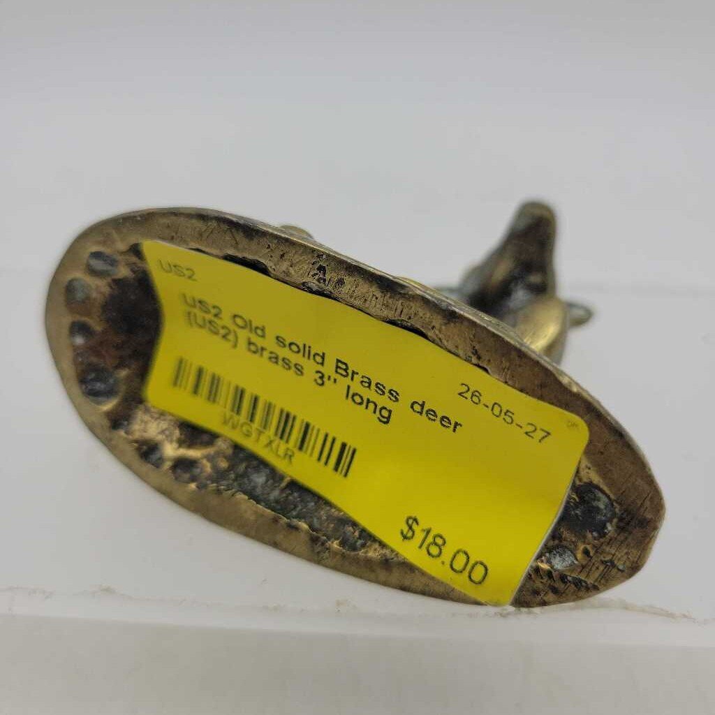 Old solid Brass deer (US2)
