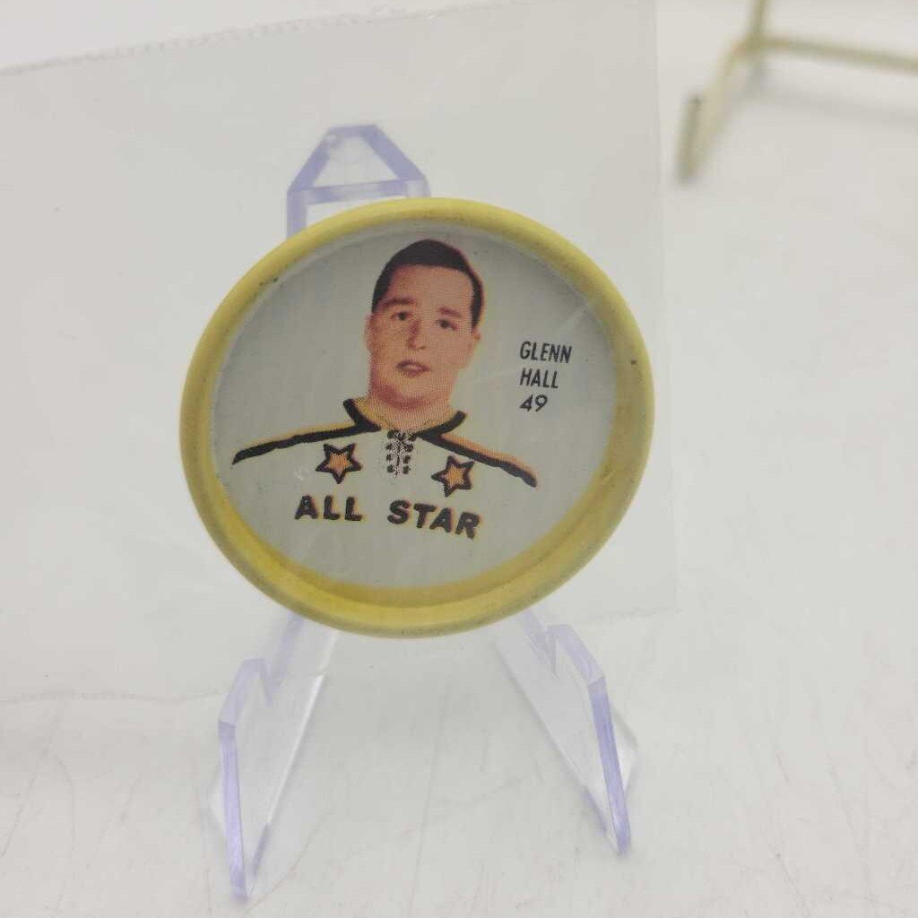61 62 Shirriff Hockey coin Glenn Hall Allstar(JAS)